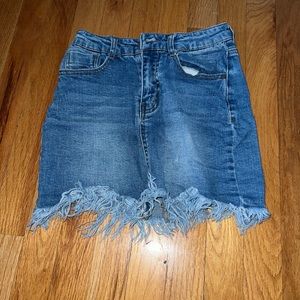mini denim skirt